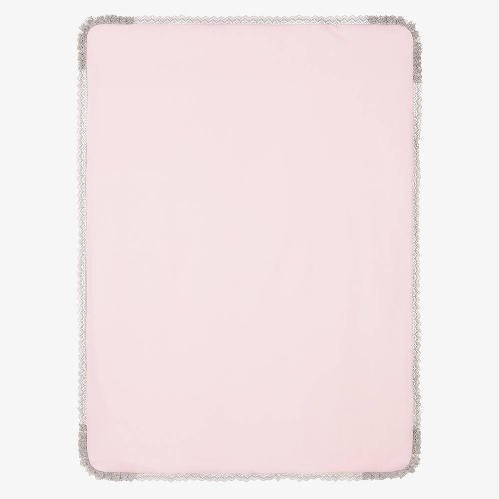 Babidu - Розовое хлопковое одеяло (89 см) | Childrensalon