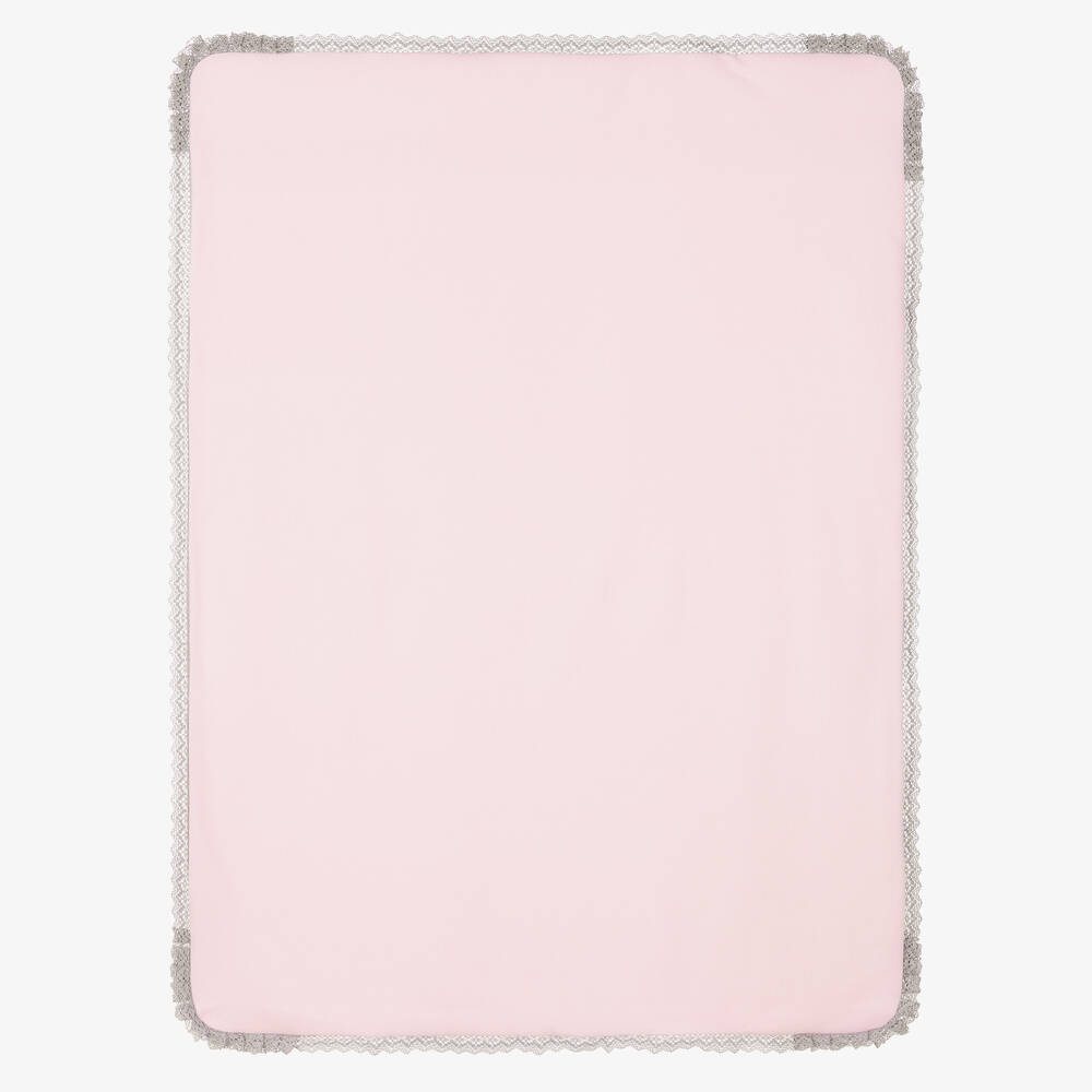 Babidu-Pink Cotton Blanket (89cm) | Childrensalon Outlet