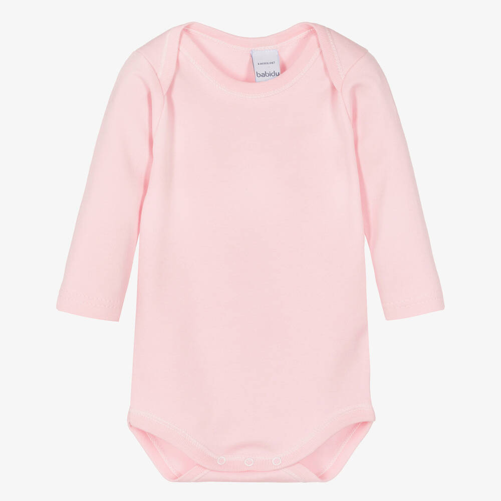 Babidu-Pink Cotton Bodyvest | Childrensalon Outlet