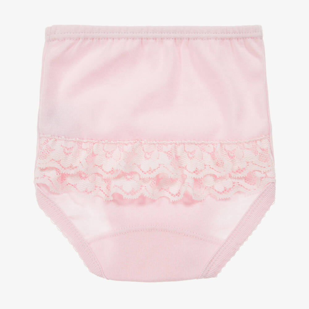 Babidu Pink Cotton Frilly Pants