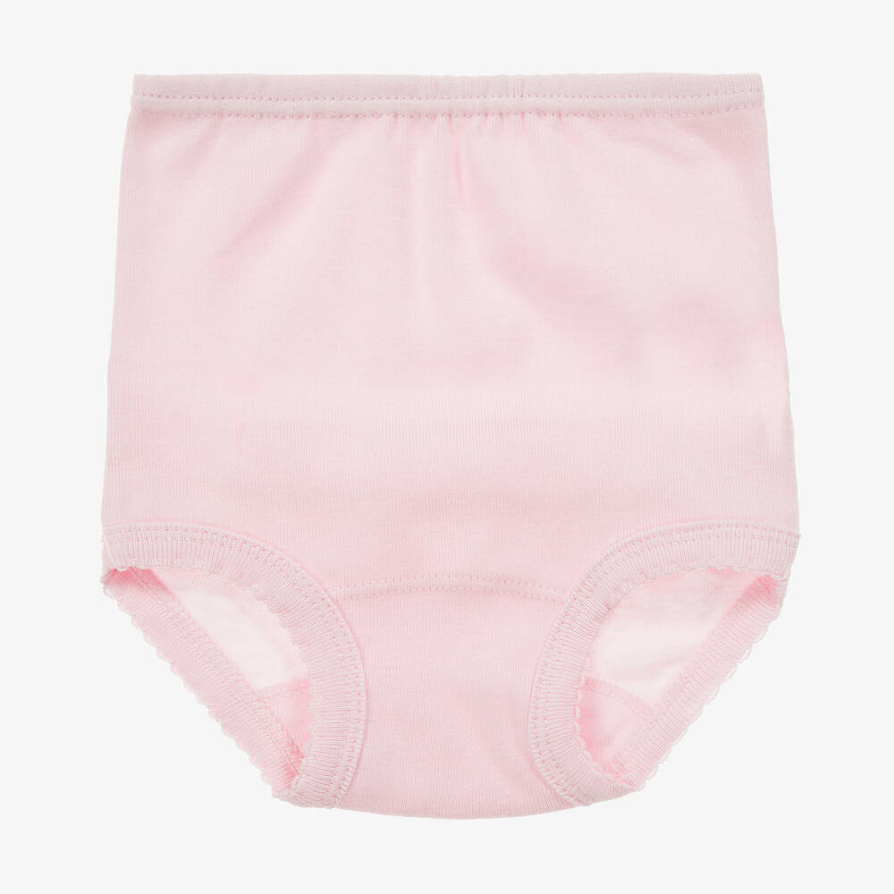Babidu - Pink Cotton Frilly Pants | Childrensalon