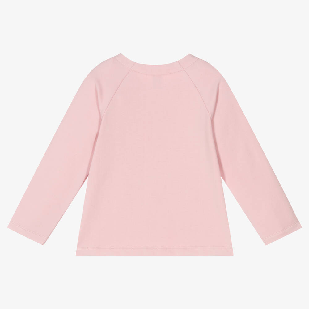 Babidu-Pink Cotton Jersey Top | Childrensalon Outlet