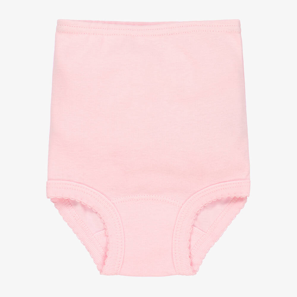 Babidu-Pink Cotton Ruffle Knickers | Childrensalon Outlet