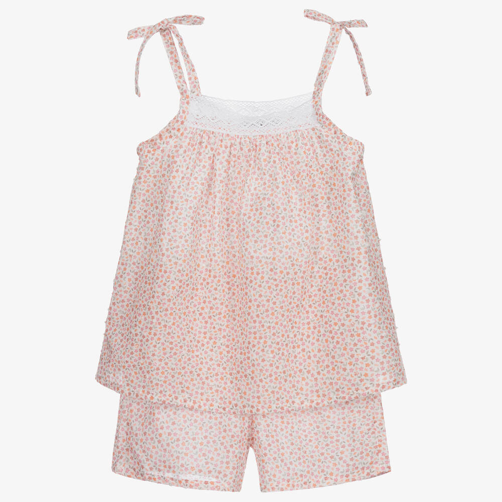 Babidu - Pink Floral Shorts Set | Childrensalon