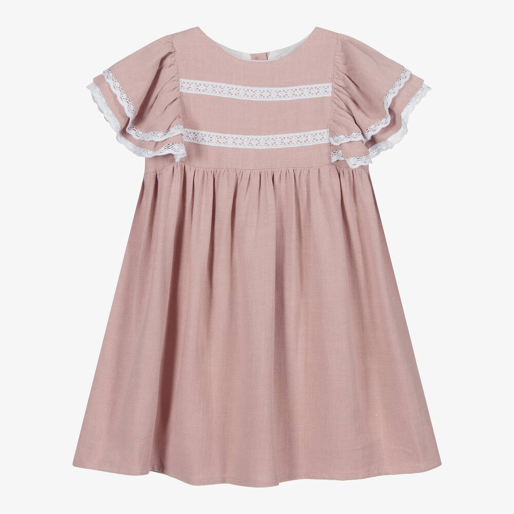 Babidu - Pink Organic Cotton Dress | Childrensalon