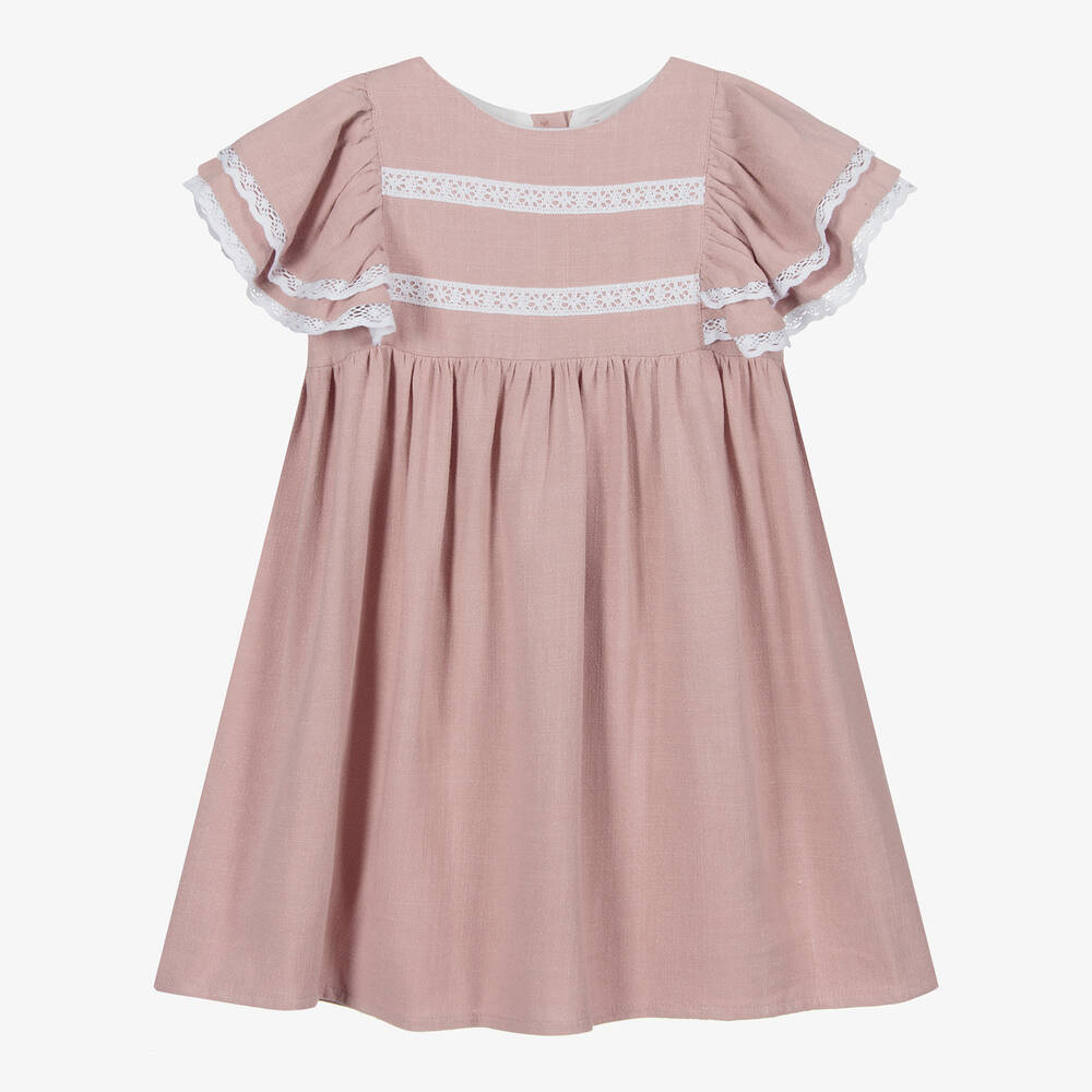 Babidu - Robe rose en coton bio | Childrensalon