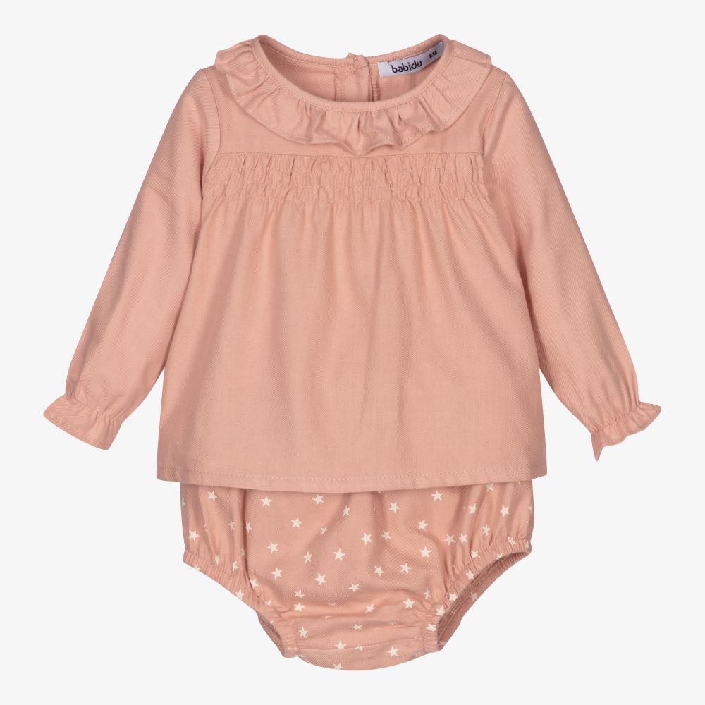 Babidu - Ensemble short étoilé rose  | Childrensalon