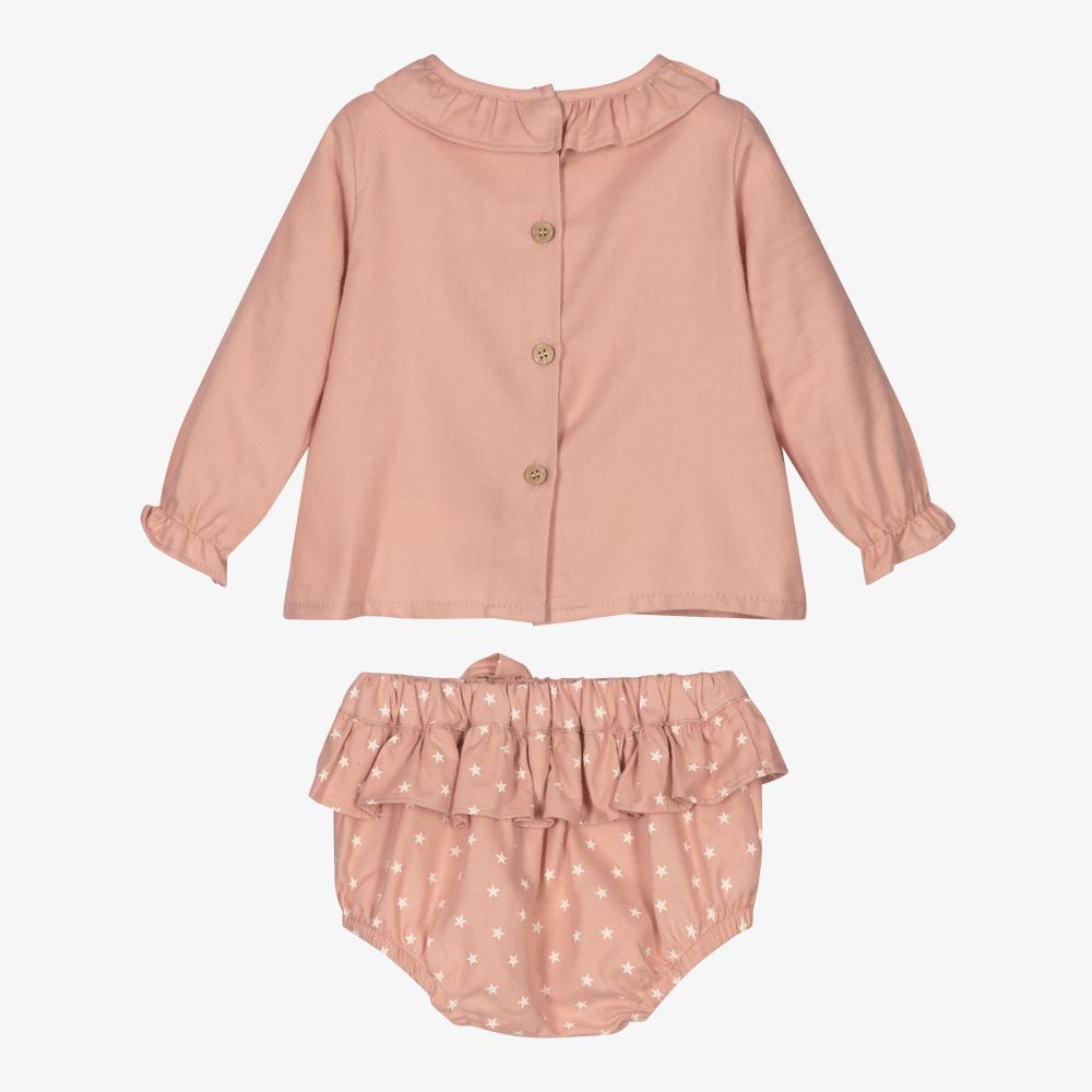 Babidu-Pink Star Shorts Set | Childrensalon Outlet