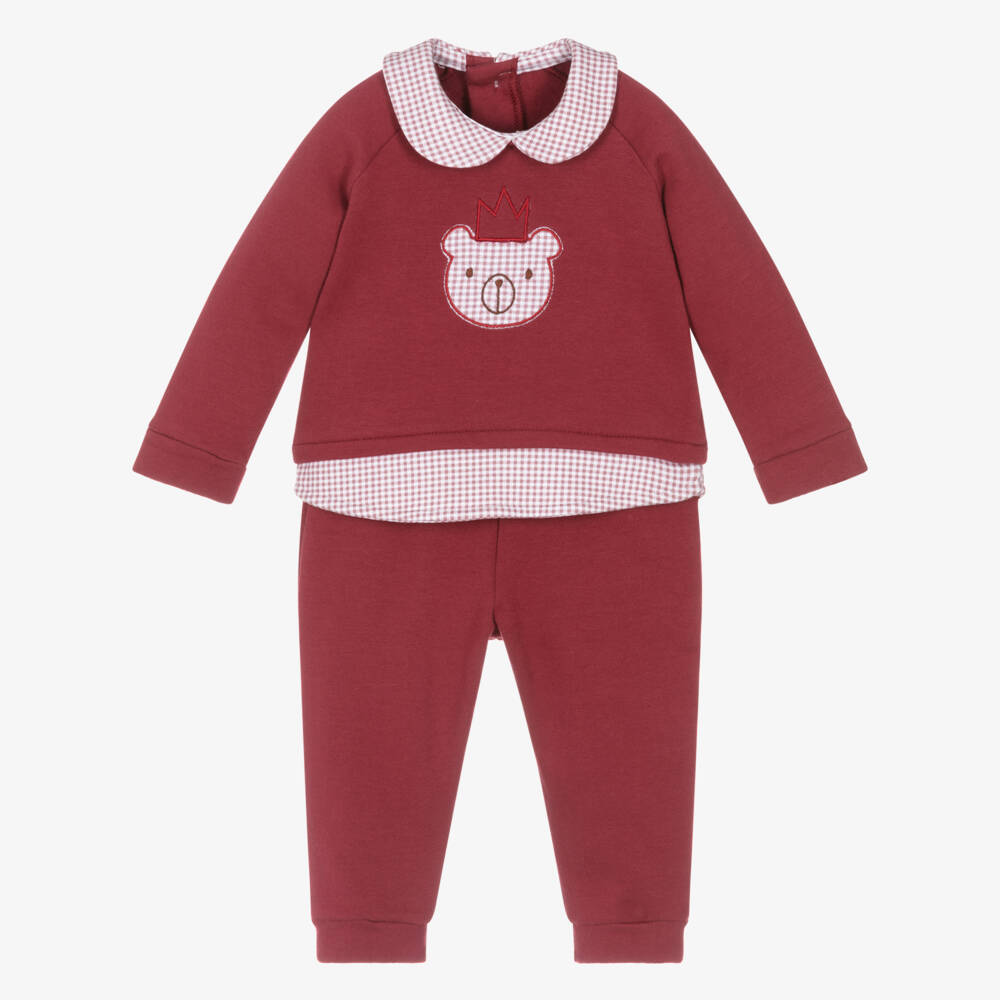 Babidu-Красный комплект брюк из хлопка для детей | Childrensalon Outlet