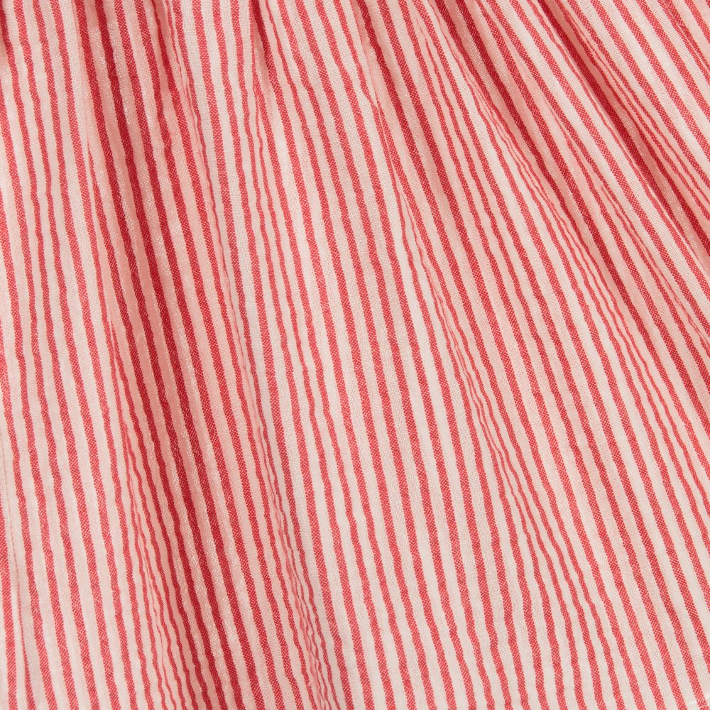 Babidu-فستان قطن مقلم لون أحمر و عاجي | Childrensalon Outlet