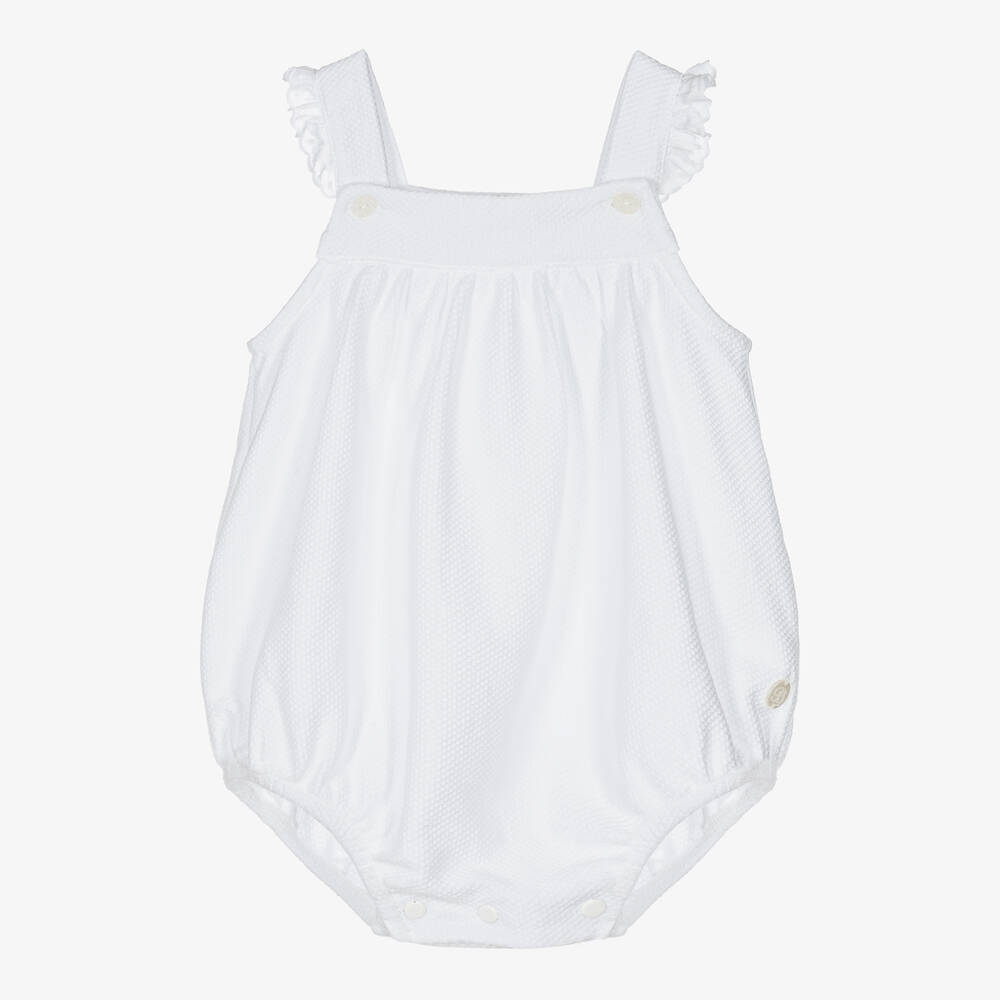 Babidu - White Cotton Baby Shortie | Childrensalon