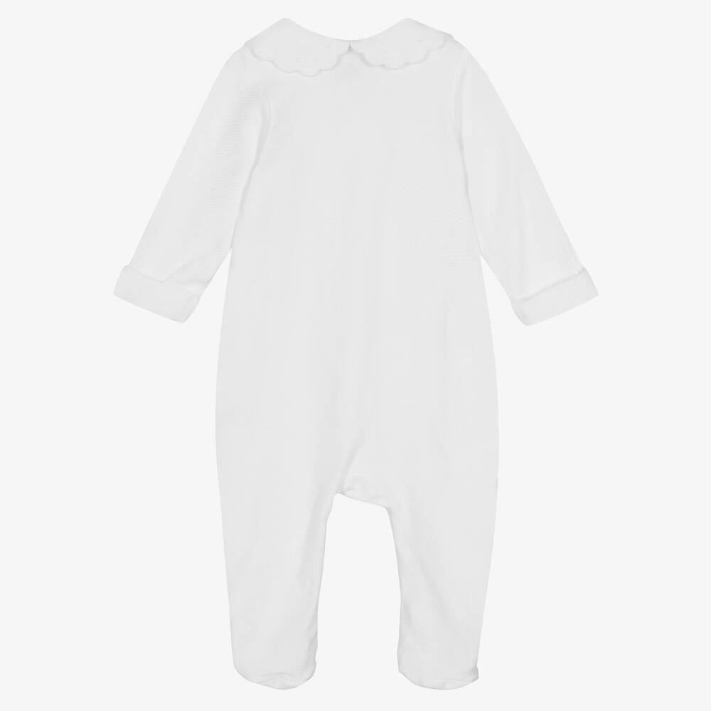 Babidu-Белый хлопковый комбинезон | Childrensalon Outlet