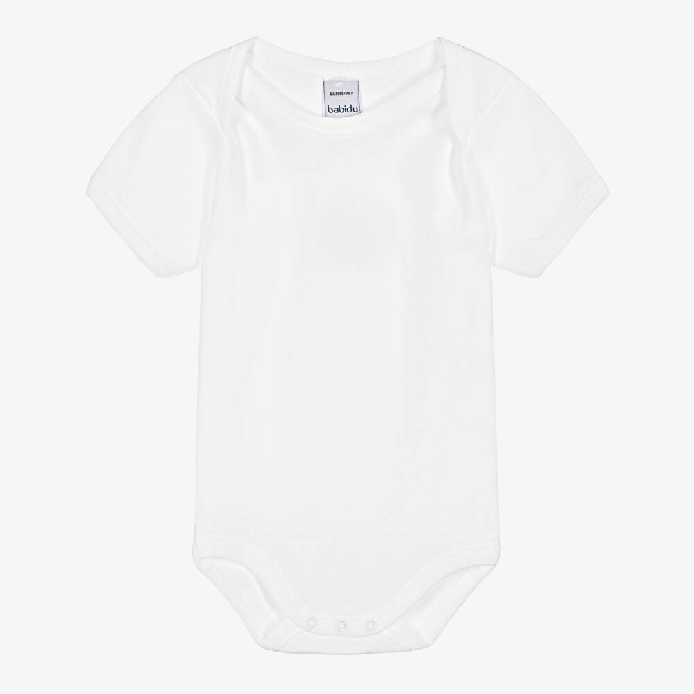 Babidu-White Cotton Bodyvest | Childrensalon Outlet