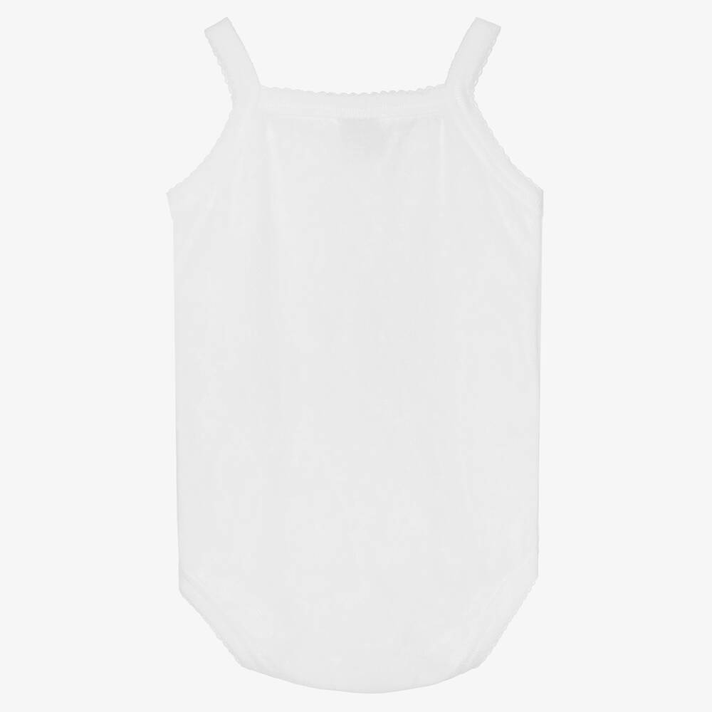 Babidu-White Cotton Bodyvest | Childrensalon Outlet