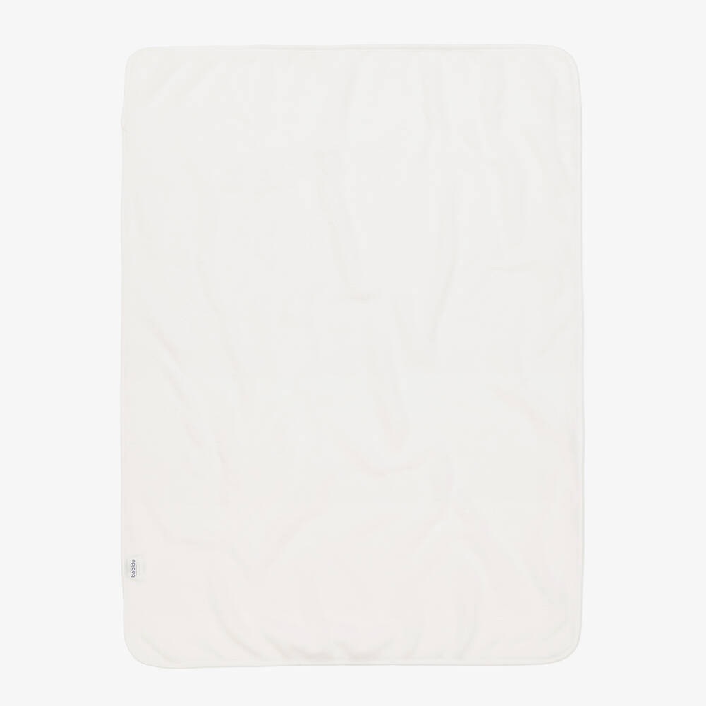 Babidu-White Cotton Hedgehog Blanket (90cm) | Childrensalon Outlet