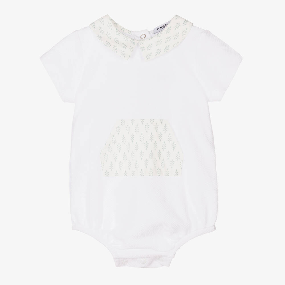 Babidu-White Honeycomb Cotton Shortie | Childrensalon Outlet