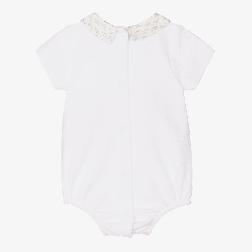 Babidu-Белый хлопковый песочник с сотами | Childrensalon Outlet