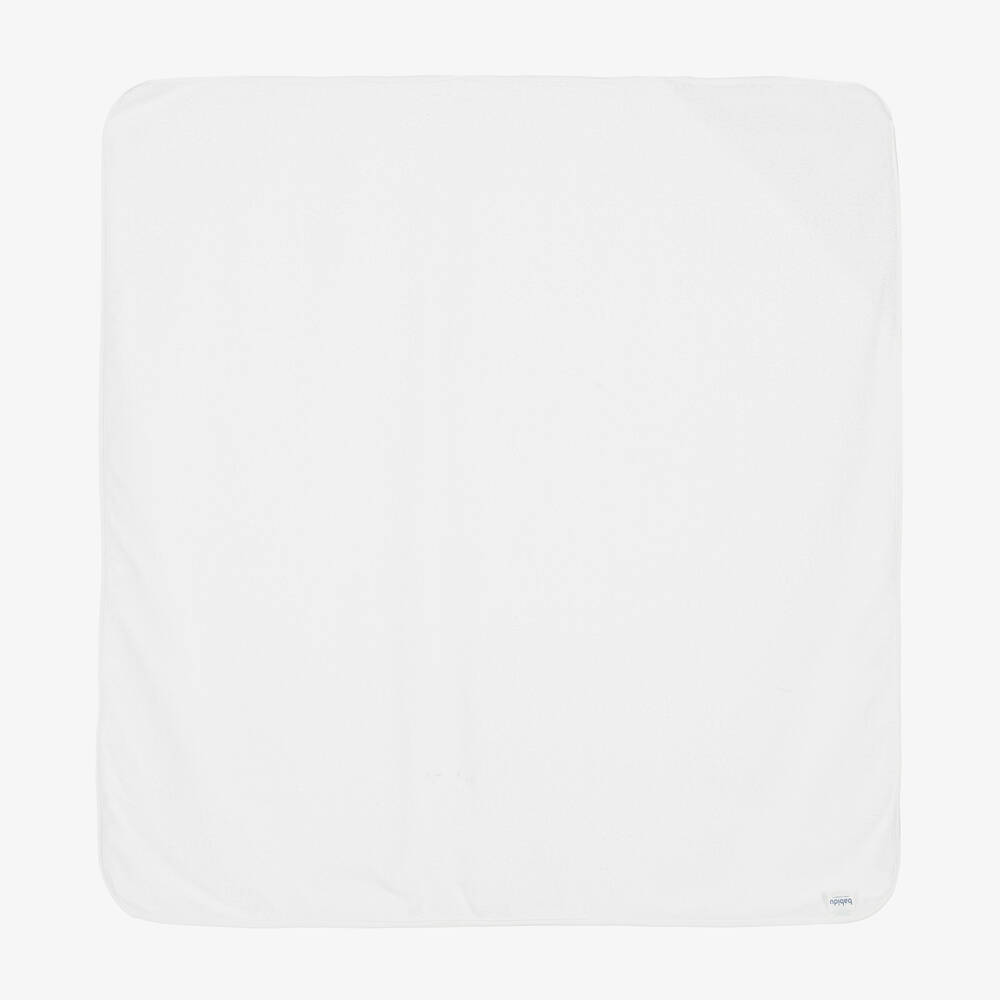 بابيدو -منشفة هودي قطن لون أبيض وزهري (100 سم) | Childrensalon Outlet