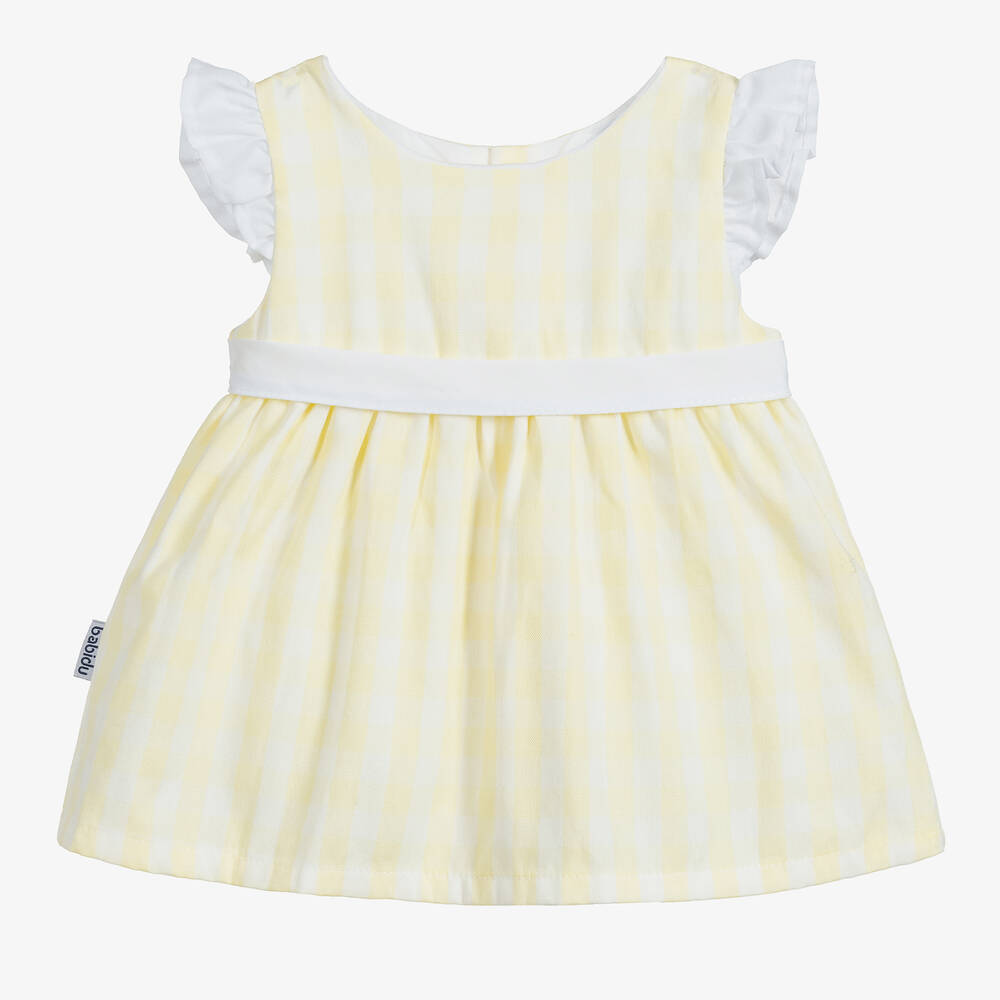 Babidu - Yellow & White Dress Set | Childrensalon