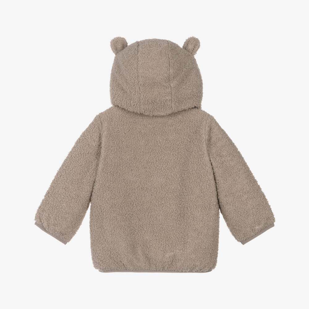iDO-Baby Boys Beige Teddy Fleece Pram Coat | Childrensalon Outlet