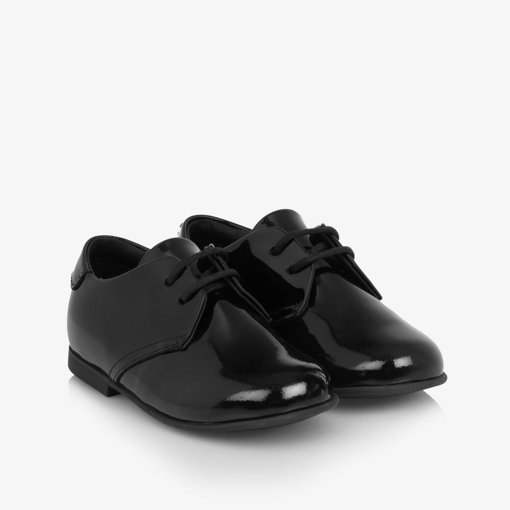 Dolce & Gabbana-أحذية بروغ جلدية سوداء لامعة للأولاد | Childrensalon Outlet