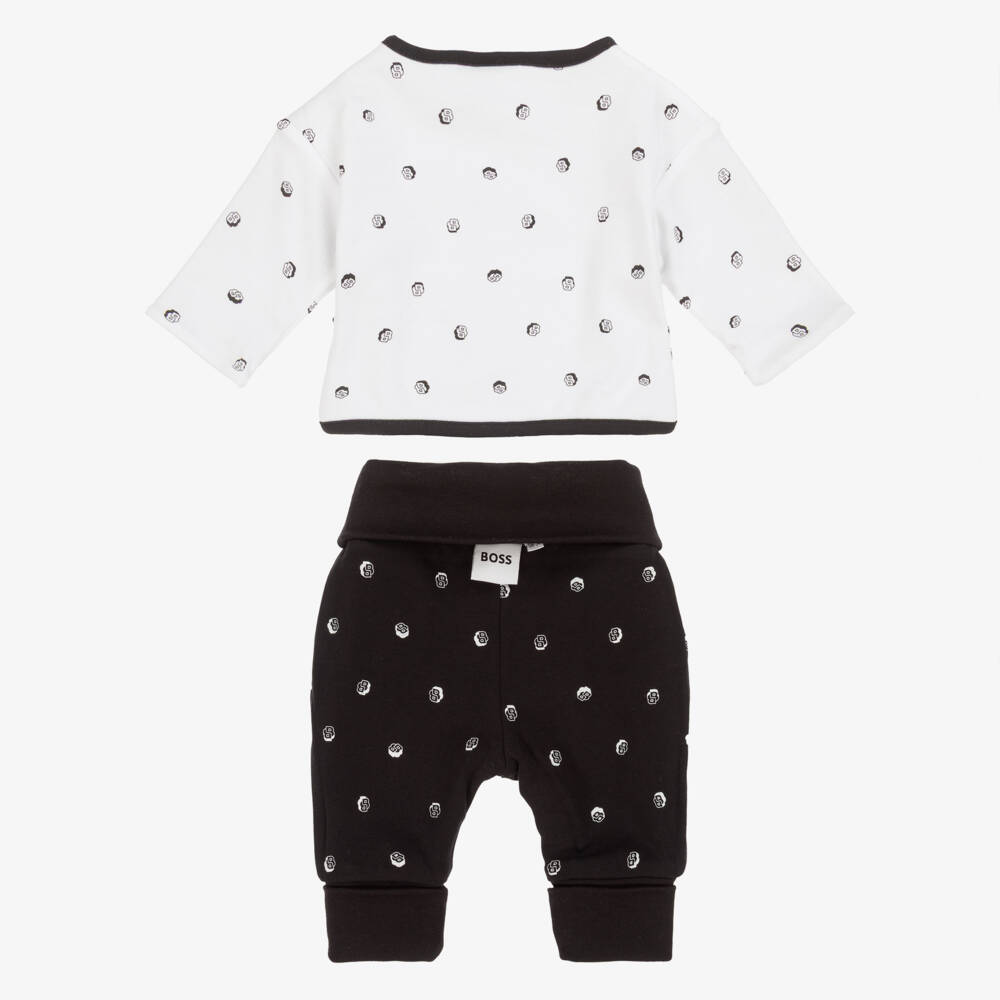 BOSS-Baby Boys Black Trouser Set With Reversible Top | Childrensalon Outlet