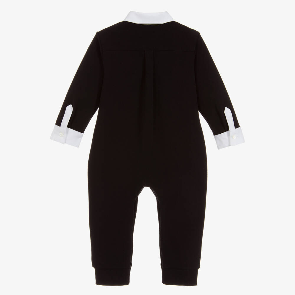 Dolce & Gabbana-Baby Boys Black Tuxedo Romper | Childrensalon Outlet