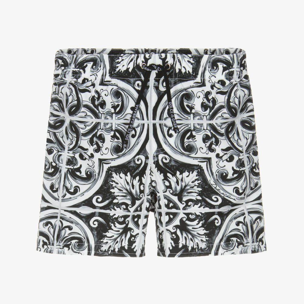 Dolce & Gabbana-Плавки с узором черные для мальчиков | Childrensalon Outlet