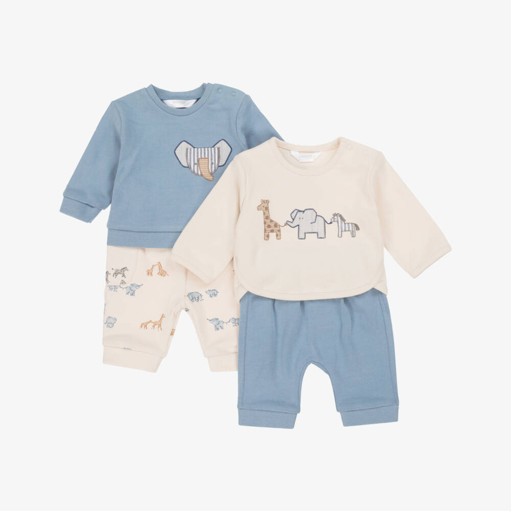 Mayoral Для новорожденных-Спортивные костюмы для малышей мальчиков синие и бежевые | Childrensalon Outlet