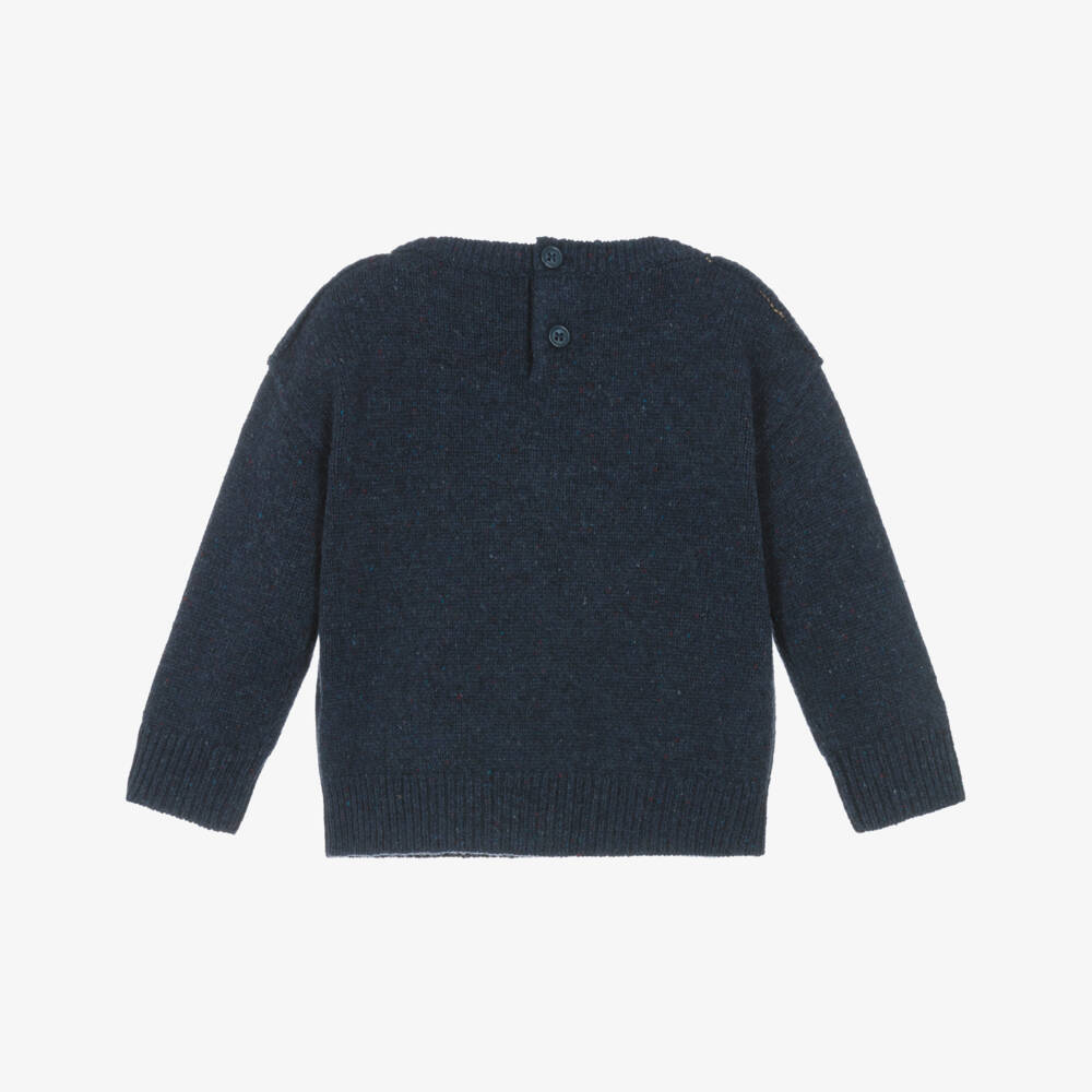 Burberry-Baby Boys Blue Big Ben Wool Sweater | Childrensalon Outlet