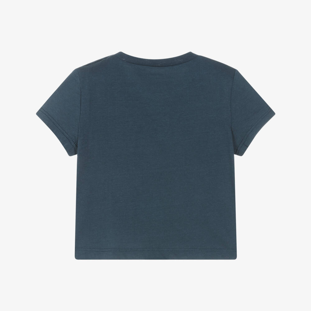 Levi's-Baby Boys Blue Cotton Batwing Logo T-Shirt | Childrensalon Outlet