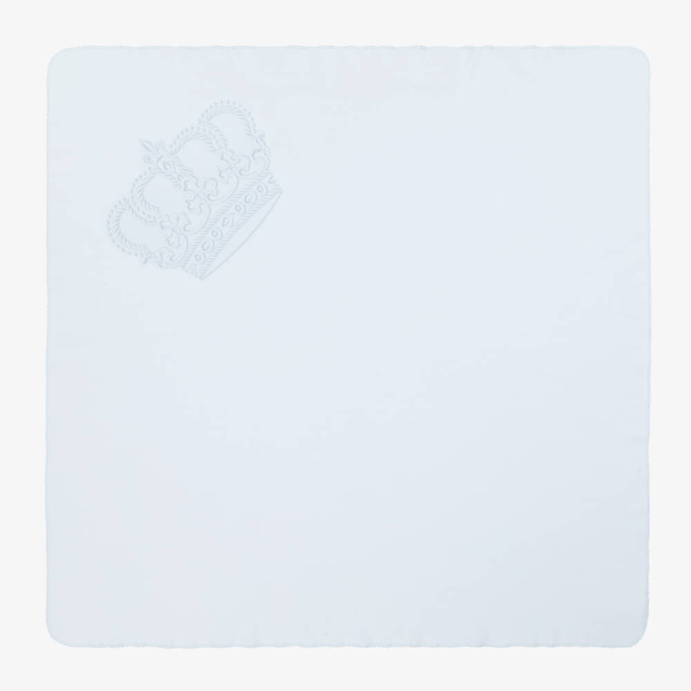 Sofija-Baby Boys Blue Cotton Blanket & Hat Set | Childrensalon Outlet