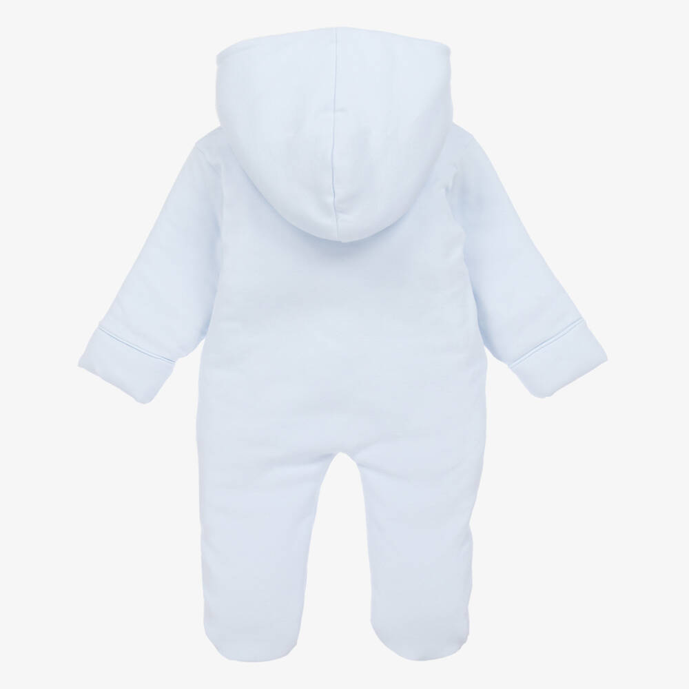 Sofija-Baby Boys Blue Cotton Pramsuit | Childrensalon Outlet