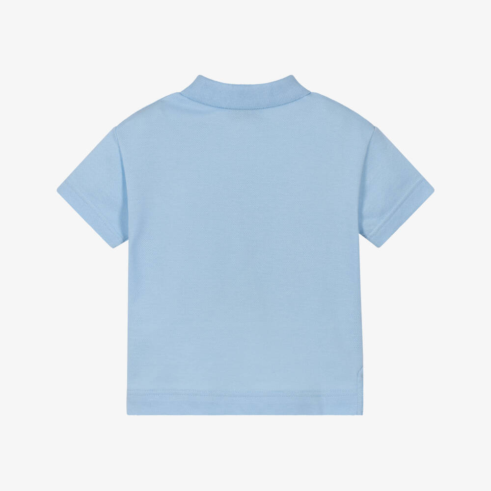 Burberry-Baby Boys Blue Cotton Thomas Bear Polo Shirt | Childrensalon Outlet