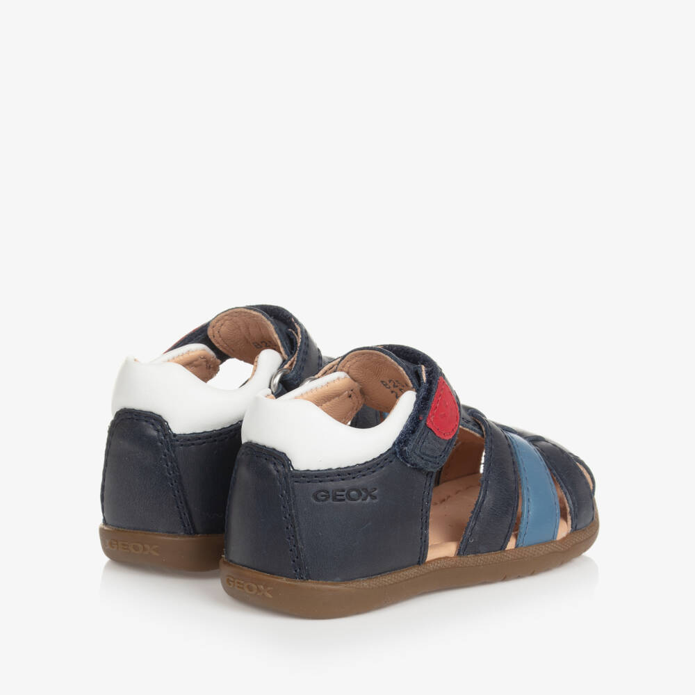 Geox-Baby Boys Blue Leather Sandals | Childrensalon Outlet