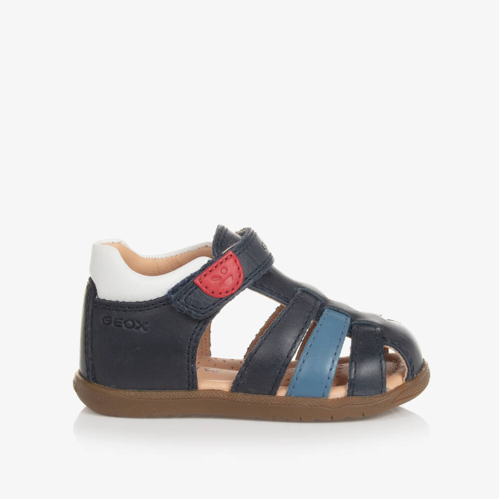 Geox-Baby Boys Blue Leather Sandals | Childrensalon Outlet