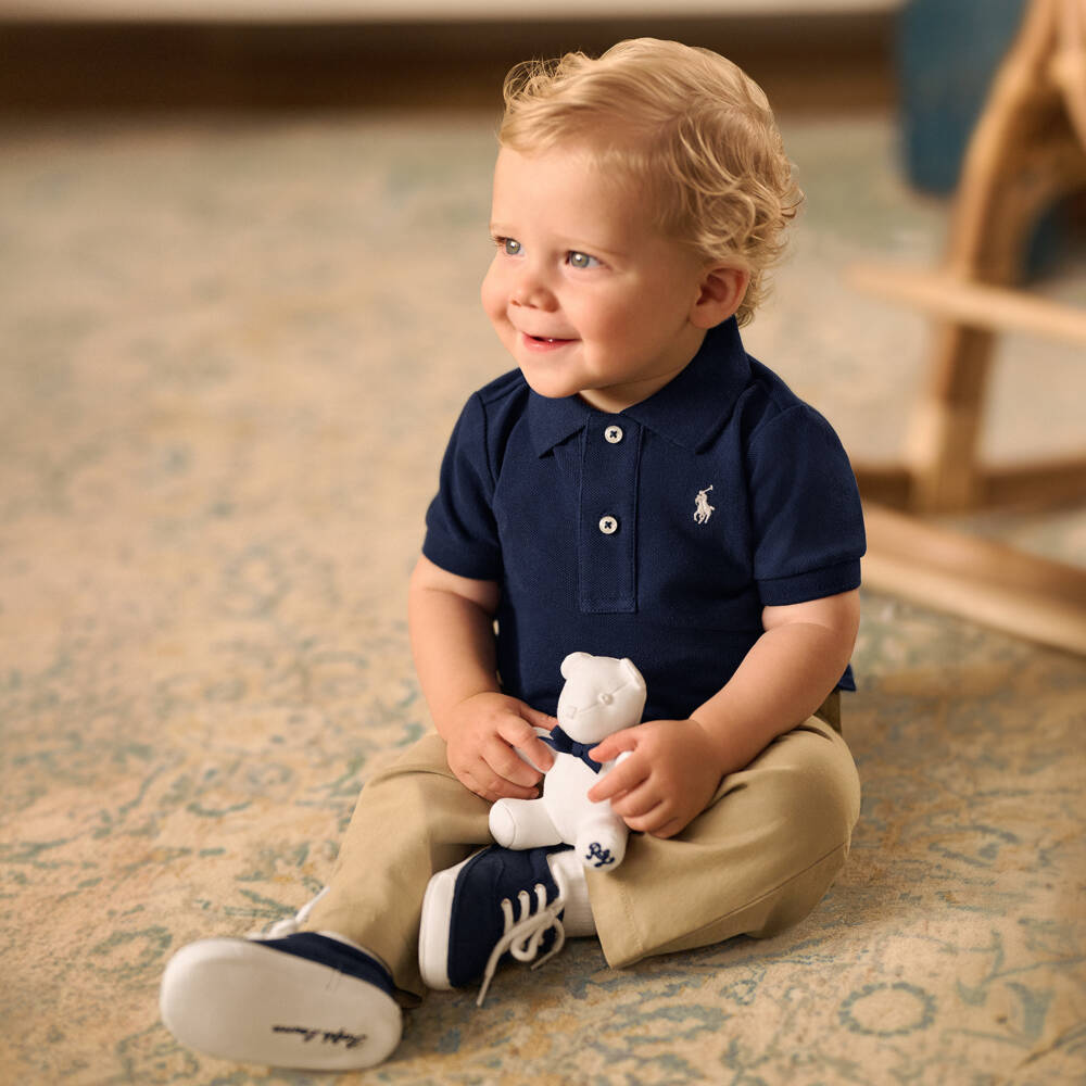Ralph Lauren-Baby Boys Blue Polo Shirt | Childrensalon Outlet