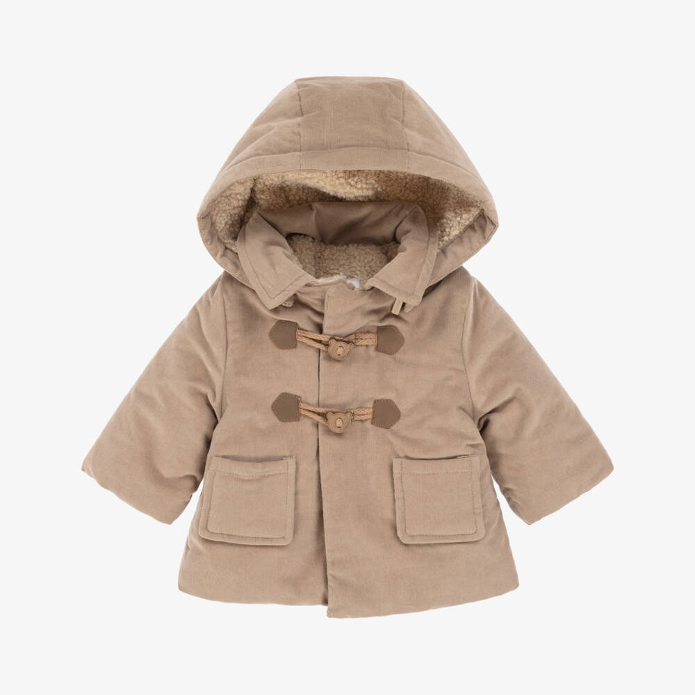 Mayoral Newborn-Baby Boys Brown Needlecord Duffle Coat | Childrensalon Outlet