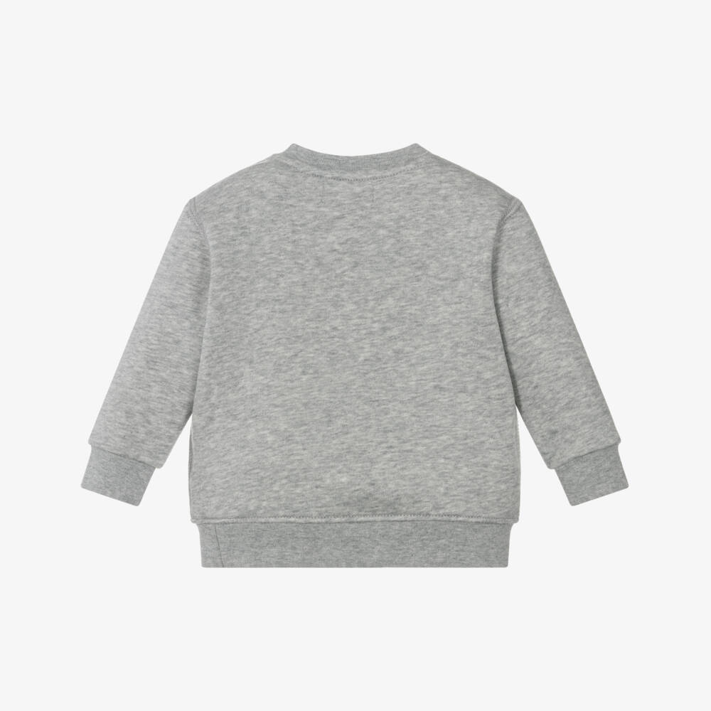 Ralph Lauren-Baby Boys Grey Polo Bear Cotton Jersey Sweatshirt | Childrensalon Outlet
