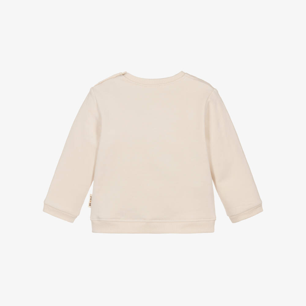 Mayoral Newborn-Baby Boys Ivory Cotton Dog Sweatshirt | Childrensalon Outlet