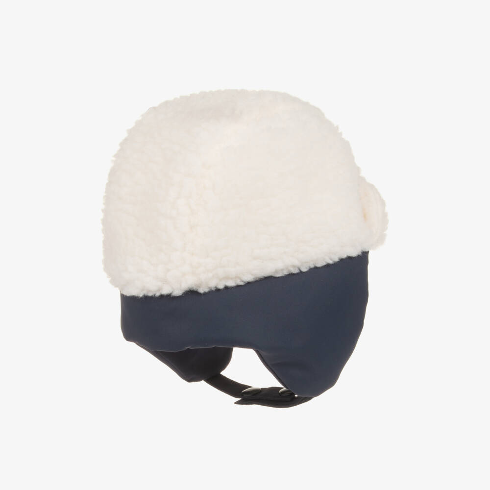 Timberland-Baby Boys Ivory Sherpa Fleece Trapper Hat | Childrensalon Outlet