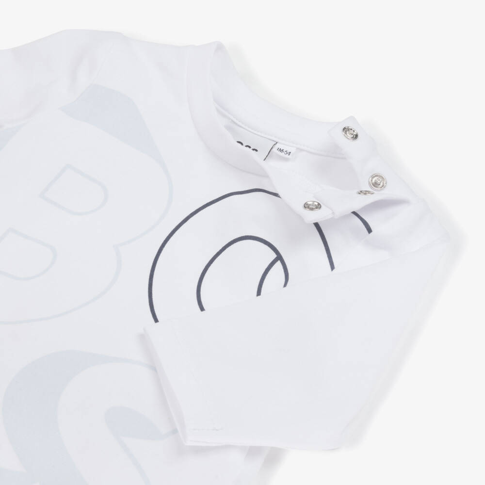 BOSS-Baby Boys Pale Blue Cotton Tracksuit Set | Childrensalon Outlet