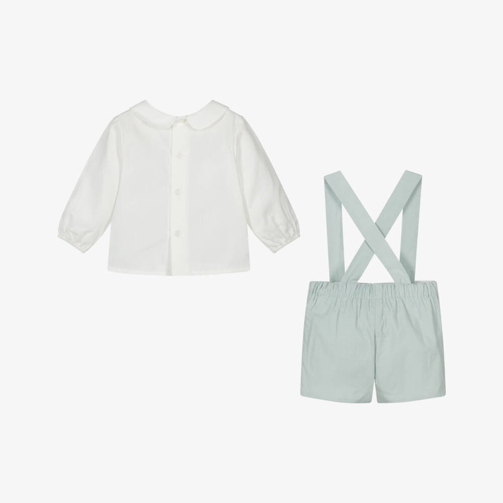 PAZ Rodríguez-Baby Boys Pale Green Needlecord Shorts Set | Childrensalon Outlet