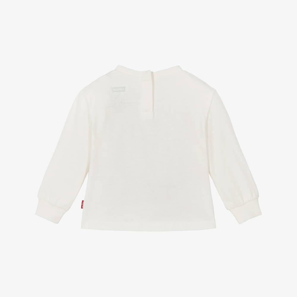 Levi's-Baby Boys White Cotton Logo Top | Childrensalon Outlet