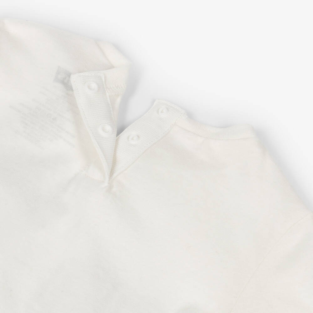 Levi's-Baby Boys White Cotton Logo Top | Childrensalon Outlet