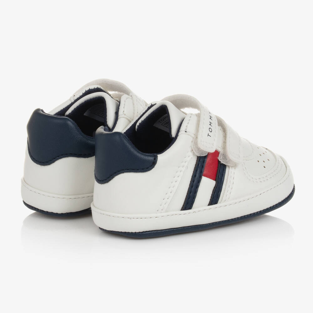 Tommy Hilfiger-Baby Boys White Pre-Walker Shoes | Childrensalon Outlet