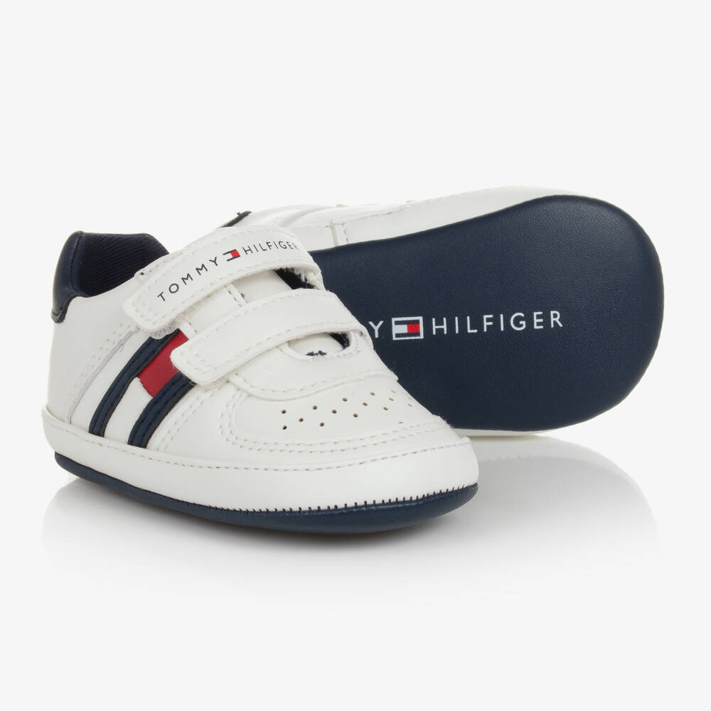 Tommy Hilfiger-Baby Boys White Pre-Walker Shoes | Childrensalon Outlet