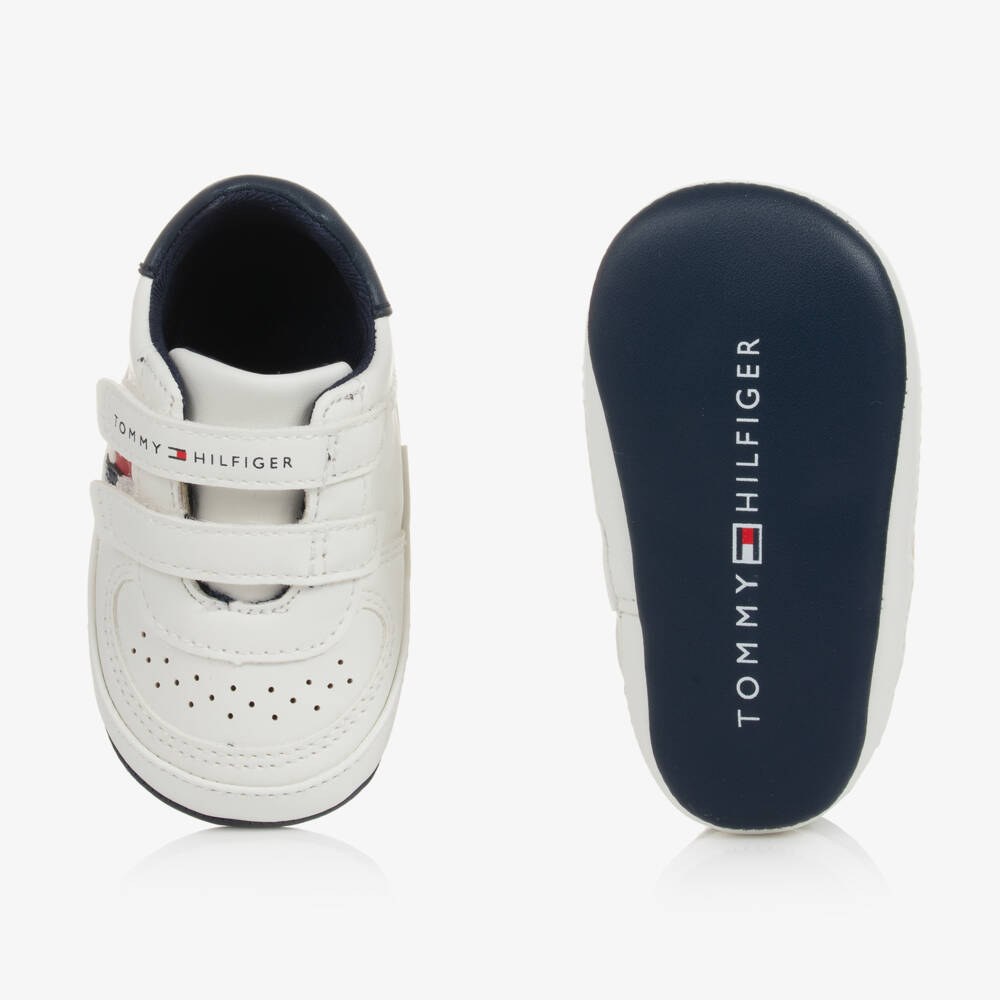 Tommy Hilfiger-Baby Boys White Pre-Walker Shoes | Childrensalon Outlet