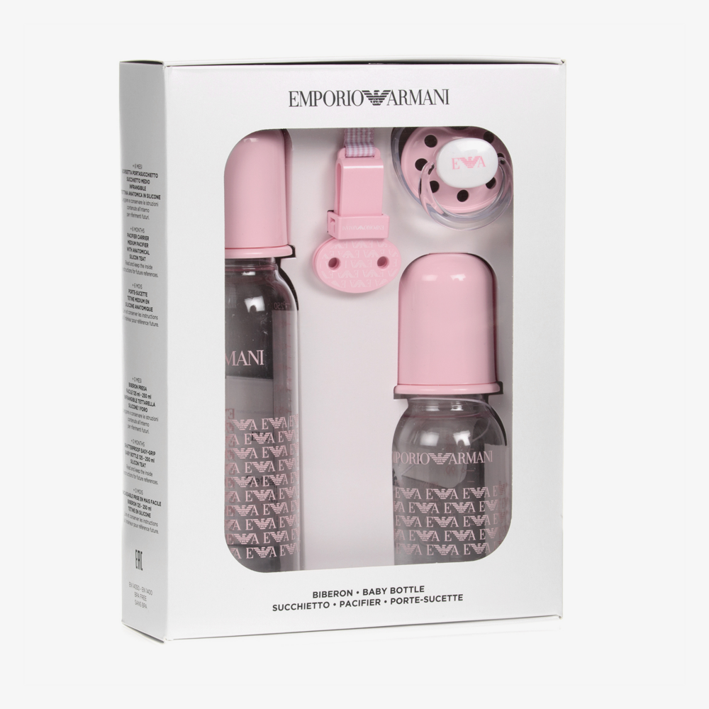 Emporio Armani-Baby Girls 4 Piece Bottle Set | Childrensalon Outlet