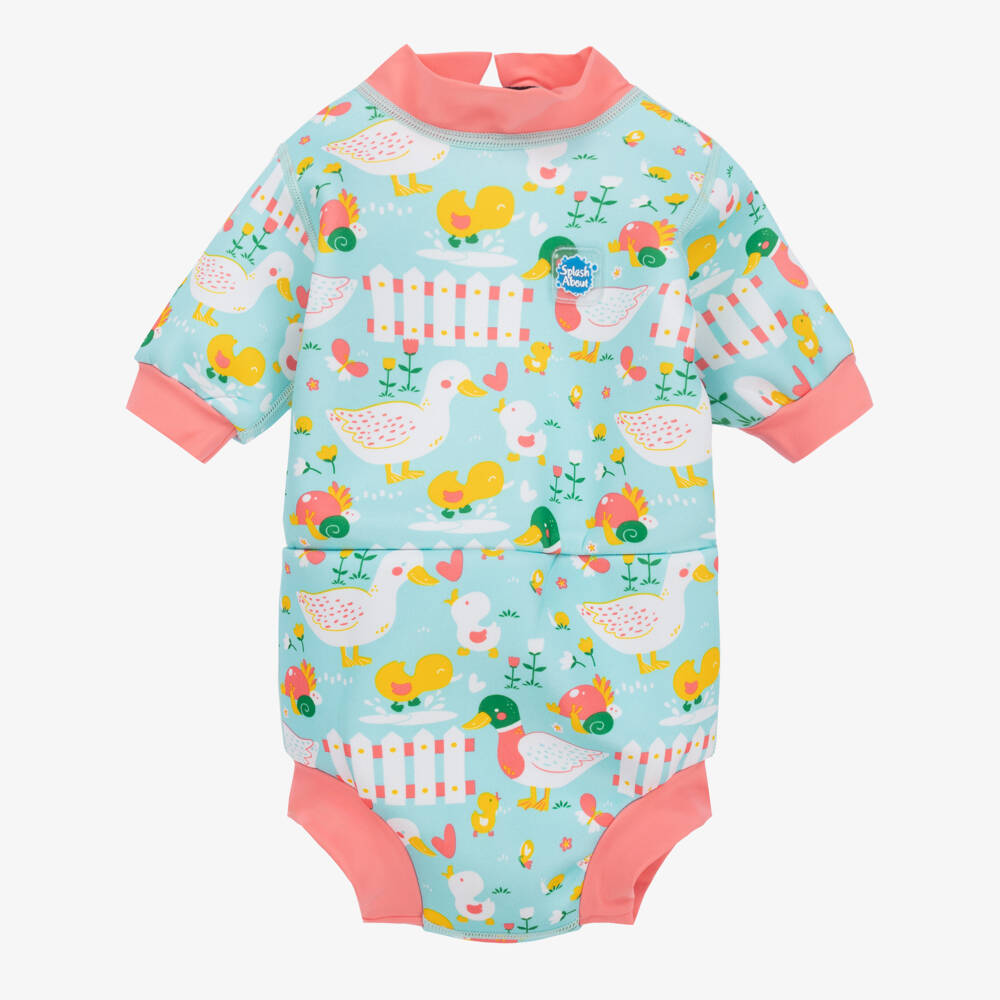 Splash About-Baby Girls Blue Happy Nappy Wet Suit (UPF 50+) | Childrensalon Outlet